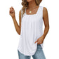 🏖️SUMMER HOT SALE £10.99!!💥50K+ SOLD!👕Women's Square Neck Sleeveless Vest T-Shirt✨Soft Stretchy Basic Camisole All-Match Daily Commute Holiday Outfit🇬🇧