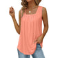 🏖️SUMMER HOT SALE £10.99!!💥50K+ SOLD!👕Women's Square Neck Sleeveless Vest T-Shirt✨Soft Stretchy Basic Camisole All-Match Daily Commute Holiday Outfit🇬🇧