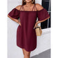 🌈2026 Summer Hot Sale 50% OFF-ONLY £14.99‼️👗Women's Elegant Solid Color Mini Dress☁️Soft Slim Short Sundress For Date Wedding Guest Party Daily Office🇬🇧