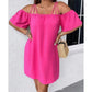 🌈2026 Summer Hot Sale 50% OFF-ONLY £14.99‼️👗Women's Elegant Solid Color Mini Dress☁️Soft Slim Short Sundress For Date Wedding Guest Party Daily Office🇬🇧