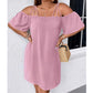 🌈2026 Summer Hot Sale 50% OFF-ONLY £14.99‼️👗Women's Elegant Solid Color Mini Dress☁️Soft Slim Short Sundress For Date Wedding Guest Party Daily Office🇬🇧