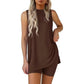 💗LAST DAY SALE 60% OFF⚡50K+ SOLD💕Women’s Sleeveless 2-Piece Lounge Set✨Split Hem Shorts Matching Travel Resort Outfit🌴
