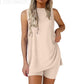 💗LAST DAY SALE 60% OFF⚡50K+ SOLD💕Women’s Sleeveless 2-Piece Lounge Set✨Split Hem Shorts Matching Travel Resort Outfit🌴