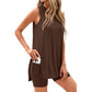 💗LAST DAY SALE 60% OFF⚡50K+ SOLD💕Women’s Sleeveless 2-Piece Lounge Set✨Split Hem Shorts Matching Travel Resort Outfit🌴