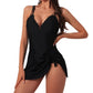 🏖️LAST DAY SALE 49% OFF🔥Your Go-To Tummy Control Swim Dress 🌞 | Flattering One-Piece with Tie Waist & Skirt 🩱🌊