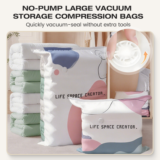 🔥LAST DAY SALE – ONLY ￡6.99!!‼️🗃️No-Pump 3D Vacuum Storage Bags💨Thick Space-Saving Compression Bags For Clothes Bedding Luggage Home Organizer🇬🇧