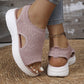 ⏰Time-Limited Special Price: ￡13.99!!🩴Women’s Knit Platform Sandals – Lightweight, Breathable & Arch-Supported 🏝️☁️  Cushioned Memory Foam Footbed • Non-Slip Sole • All-Day Comfort for Summer Walks, Holidays & City Days 🎁🇬🇧