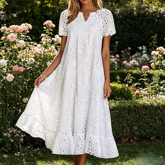 💃Summer Hot Sale 60% OFF💃Women's Elegant Cutout V-Neck Maxi Dress