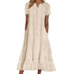 💃Summer Hot Sale 60% OFF💃Women's Elegant Cutout V-Neck Maxi Dress