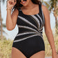 🔥Only £12.99 Last Day Promotion🎁!🩱Fashion printed swimsuit with pleated design, instantly slims your figure ✨