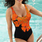 🔥Only £12.99 Last Day Promotion🎁!🩱Fashion printed swimsuit with pleated design, instantly slims your figure ✨