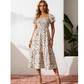 🌼Summer Hot Sale– ONLY ￡18.99!!🔥🌸Square Neck Floral Midi Dress✨Smocked Bust Tiered Flowy Skirt Romantic Holiday Outfit