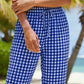 👖💥Surprise Price ￡14.99!!💥 🌿Women's Summer Plaid Capri Pants✨Light Breathable Cropped Trousers Casual Daily Wear💝
