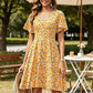 💗LAST DAY SALE 60% OFF⚡50K+ SOLD💕👗Women's Swing Floral Ruffle Short Sleeve A-line Shift Dress with Pockets🌸