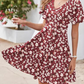 💗LAST DAY SALE 60% OFF⚡50K+ SOLD💕👗Women's Swing Floral Ruffle Short Sleeve A-line Shift Dress with Pockets🌸