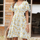 💗LAST DAY SALE 60% OFF⚡50K+ SOLD💕👗Women's Swing Floral Ruffle Short Sleeve A-line Shift Dress with Pockets🌸