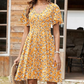 💗LAST DAY SALE 60% OFF⚡50K+ SOLD💕👗Women's Swing Floral Ruffle Short Sleeve A-line Shift Dress with Pockets🌸