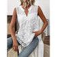 🌊💗LAST DAY SALE 60% OFF⚡50K+ SOLD💕 Women’s Chic Floral Lace Sleeveless Shirt