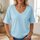 🏆LAST DAY SALE 49% OFF🔥Women's Casual V-Neck Short Sleeve T-Shirt 🩷 | Soft Breathable Multi Colors