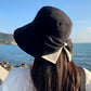 ⏳Summer Hot Sale – Only ￡12.99!!🔥💐 Women's Bowknot Wide Brim Sun Protective Hat👒 – Oversized wide brim blocks UV rays, delicate bow decor, ideal for beach, travel & outdoor walking✨