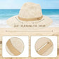 🏆LAST DAY 45% OFF：ONLY £12.99!!💥☀️Women’s Foldable Knit Fedora Sun Hat👒Breathable Lightweight Packable Wide Brim Beach Sun Hat✨