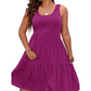 📢📢Summer Hot Sale 50% OFF‼️⏰Women Sleeveless Tiered Midi Dress👗 Flowy Summer Dress For Daily & Holiday🏖️Loose Flowing Silhouette, Fit UK12~22 Plus Size⏳Limited Stock