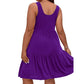 📢📢Summer Hot Sale 50% OFF‼️⏰Women Sleeveless Tiered Midi Dress👗 Flowy Summer Dress For Daily & Holiday🏖️Loose Flowing Silhouette, Fit UK12~22 Plus Size⏳Limited Stock