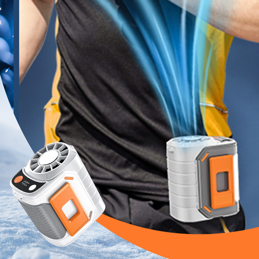🏆LAST DAY SALE 60% OFF⚡50K+ SOLD❄️Multi-Function Waist-Mount Portable Fan⚡USB Recharge Hands-Free Belt Fan Outdoor Working Cooling Fan