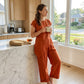 🌈2026 Summer Hot Sale 50% OFF!🪡Women's Asymmetric Hem Top & Pants 2-Piece Set✨Irregular Cut Loose Matching Outfit Soft Fabric Casual Daily Holiday Suit