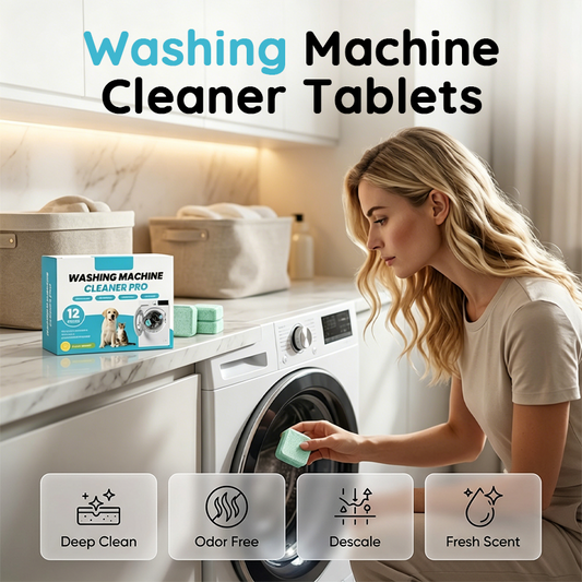 ⏳LAST DAY SALE – ONLY ￡7.99!!🔥 🧼Washing Machine Cleaner Tablets (12-Pack)✨Deep Clean Descale Deodorize Suitable For All Washers💨