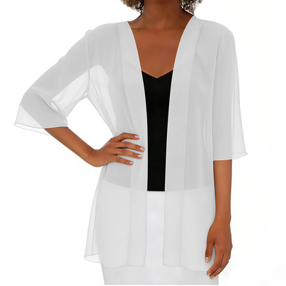 🏆🌸LAST DAY SPECIAL PRICE ￡10.99‼️50K+ SOLD💕 Women's Chiffon Open Front Cardigan ✨ Lightweight, Breezy & Perfect for Summer Layering