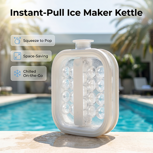 ❄️Summer Drinks Essential Hot Sale:Only ￡12.99‼️🍶Portable Silicone Ice Ball Maker Kettle✨2-in-1 Water Bottle Ice Ball Mold For Cocktail Whiskey Beverage Cooling