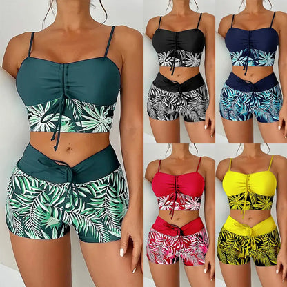 👙Summer Beach Swimwear Hot Sale £13.99!!💥50K+ Sold!🌴Women’s Printed Two-Piece Swimsuit✨High Waist Bikini Set Floral Print Split Swimwear For Pool Holiday