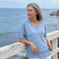 🏖️SUMMER HOT SALE £11.99!!💥50K+ SOLD💕Women's Boho V-Neck T-Shirt with Frayed Edges 🌿 – Loose Fit, Breathable Summer Top in Soft Cotton👚