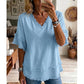 🏖️SUMMER HOT SALE £11.99!!💥50K+ SOLD💕Women's Boho V-Neck T-Shirt with Frayed Edges 🌿 – Loose Fit, Breathable Summer Top in Soft Cotton👚