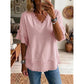 🏖️SUMMER HOT SALE £11.99!!💥50K+ SOLD💕Women's Boho V-Neck T-Shirt with Frayed Edges 🌿 – Loose Fit, Breathable Summer Top in Soft Cotton👚