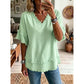 🏖️SUMMER HOT SALE £11.99!!💥50K+ SOLD💕Women's Boho V-Neck T-Shirt with Frayed Edges 🌿 – Loose Fit, Breathable Summer Top in Soft Cotton👚