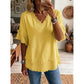🏖️SUMMER HOT SALE £11.99!!💥50K+ SOLD💕Women's Boho V-Neck T-Shirt with Frayed Edges 🌿 – Loose Fit, Breathable Summer Top in Soft Cotton👚