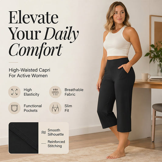 🏆LAST DAY SPECIAL PRICE ￡11.99⚡50K+ SOLD💕👖Women's High-Waisted Stretch Cropped Pants💫Elastic Slim Fit Ankle Trousers Casual Daily Commute Holiday Outfit UK🇬🇧