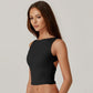 💗LAST DAY SPECIAL PRICE ￡11.99⚡50K+ SOLD💕👙High Neck Slim Fit Crop Tank Shirt Y2k Tops🖤Stretchy Sleeveless Cropped Camisole For Club Daily Street Outfit UK🇬🇧✨