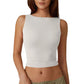 💗LAST DAY SPECIAL PRICE ￡11.99⚡50K+ SOLD💕👙High Neck Slim Fit Crop Tank Shirt Y2k Tops🖤Stretchy Sleeveless Cropped Camisole For Club Daily Street Outfit UK🇬🇧✨