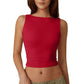 💗LAST DAY SPECIAL PRICE ￡11.99⚡50K+ SOLD💕👙High Neck Slim Fit Crop Tank Shirt Y2k Tops🖤Stretchy Sleeveless Cropped Camisole For Club Daily Street Outfit UK🇬🇧✨