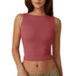 💗LAST DAY SPECIAL PRICE ￡11.99⚡50K+ SOLD💕👙High Neck Slim Fit Crop Tank Shirt Y2k Tops🖤Stretchy Sleeveless Cropped Camisole For Club Daily Street Outfit UK🇬🇧✨