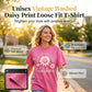 🌼👕2026 Summer Hot Sale 50% OFF‼️✨Dames Zomer T-Shirt Aanbieding｜Vintage Gewassen Madeliefje Print Loose Fit T-Shirt voor Dames✨Zacht Ademend Los Model Alledaagse Casual Top NL🇳🇱