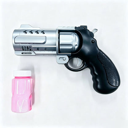 🔫 LAST DAY SPECIAL PRICE ￡9.99⚡50K+ SOLD💕Outdoor Electric Revolver Bubble Toy for Kids✨Auto Continuous Bubble Blaster with LED Light & Music Drop-Resistant Backyard Party Toy UK🇬🇧🫧