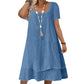 🌞❤️LAST DAY SALE 60% OFF⚡50K+ SOLD💕👗Loose Fit Short Sleeve Dress｜Women Casual Breathable Summer Sundress🏖️