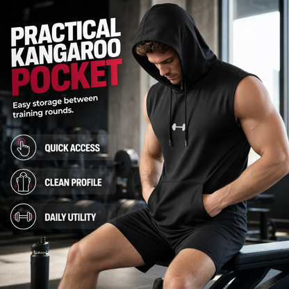 🔥🏃LAST DAY SALE – ONLY ￡12.99‼️✨Men's Athletic Sleeveless Hoodie Vest👕Lightweight Breathable Hooded Tank Top For Fitness, Workout, Casual Daily Wear UK Stock