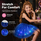 🏆🌈LAST DAY SALE – ONLY ￡8.99!!🔥LED Light Up Sequin Tutu Skirt Star Mesh Princess Skirt for Girls and Adults