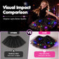🏆🌈LAST DAY SALE – ONLY ￡8.99!!🔥LED Light Up Sequin Tutu Skirt Star Mesh Princess Skirt for Girls and Adults