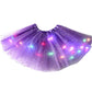 🏆🌈LAST DAY SALE – ONLY ￡8.99!!🔥LED Light Up Sequin Tutu Skirt Star Mesh Princess Skirt for Girls and Adults